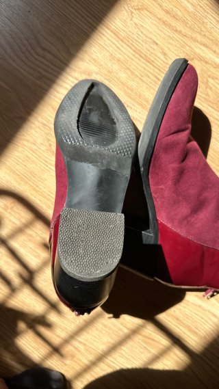 Botines granates tacón