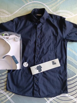 Camisa Tex .TM Azul Marino Sin Estrenar