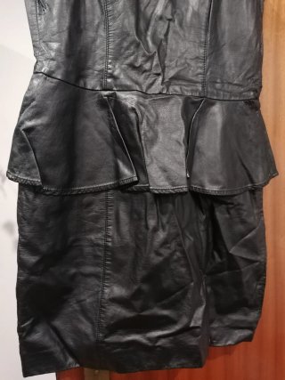 Vestido de napa preto