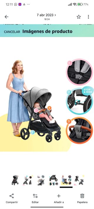 Silla de paseo gris