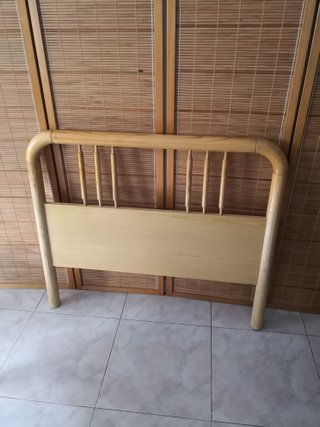 2 Cabeceros Cama Individual Madera Bambú