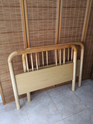 2 Cabeceros Cama Individual Madera Bambú