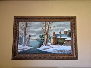 Cuadro óleo sobre tabla invierno