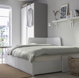 Urgente:Cama Diván IKEA Flekke Blanca+2 Colchones