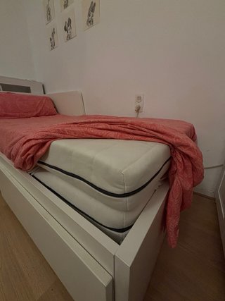 Urgente:Cama Diván IKEA Flekke Blanca+2 Colchones