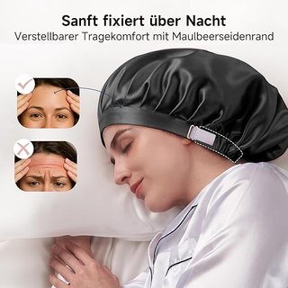 Gorro de Dormir 100% Seda Negro