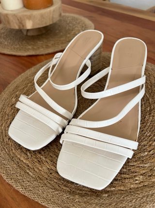 Zapatos blancos tacón bajo alpargata para boda, 41