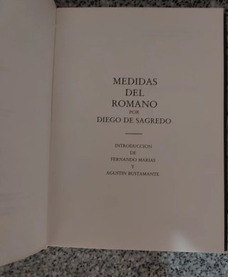 SAGREDO. MEDIDAS DEL ROMANO