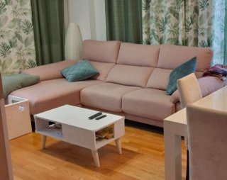 Sofá chaiselongue rosa