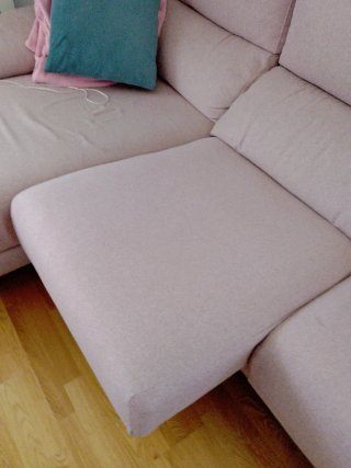 Sofá chaiselongue rosa