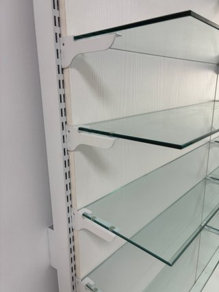 Estanterías modulares cristal y metal