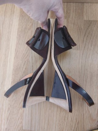 Sandali Sergio Rossi in pelle 40 Bordeaux marrone