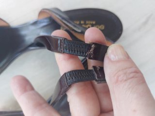 Sandali Sergio Rossi in pelle 40 Bordeaux marrone