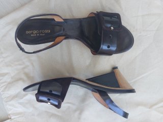 Sandali Sergio Rossi in pelle 40 Bordeaux marrone