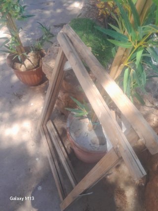 Caballetes de madera para trabajos