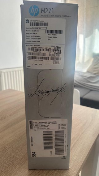 Monitor HP M27f 27 FHD Plata/Blanco  COMO NUEVO