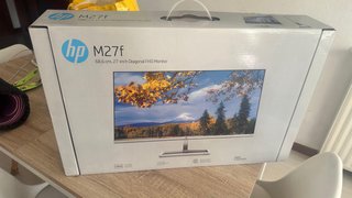 Monitor HP M27f 27 FHD Plata/Blanco  COMO NUEVO