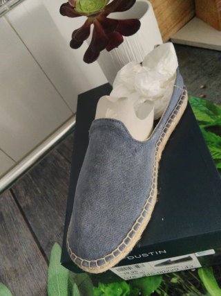 Mocasines/Alpargata,Dustin, algodón azul,T40