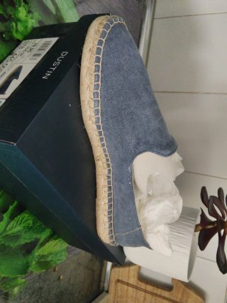 Mocasines/Alpargata,Dustin, algodón azul,T40