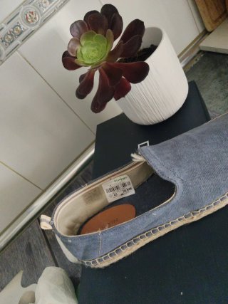 Mocasines/Alpargata,Dustin, algodón azul,T40