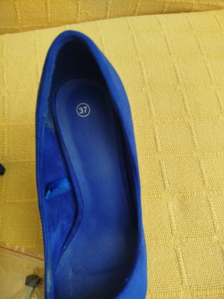 Zapatos de tacón azul talla 37