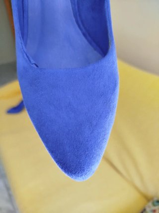 Zapatos de tacón azul talla 37