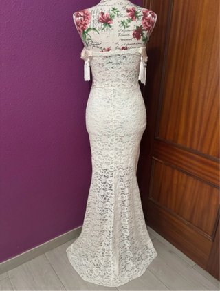 Vestido de fiesta blanco encaje