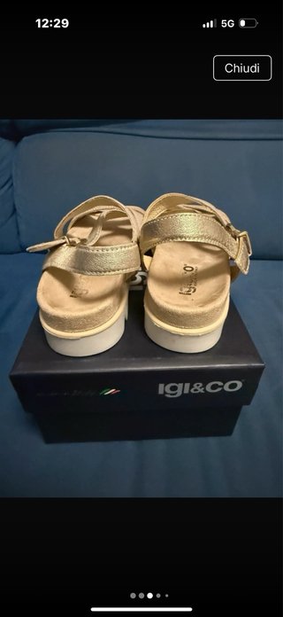 Sandali IGI&CO oro e beige