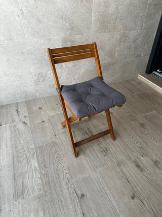 Conjunto mesa y 4 sillas madera exterior