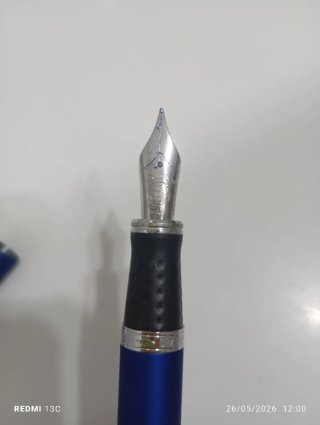 Pluma estilográfica Inox Crom azul