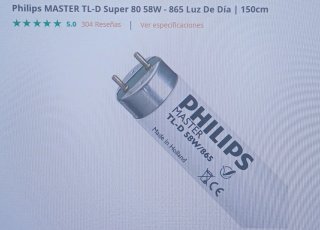 Tubo Fluorescente Philips MASTER TL-D 58W
