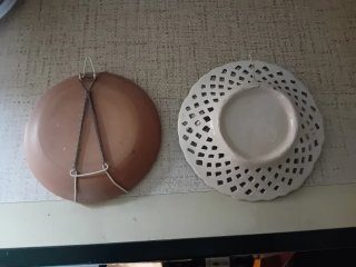 Coppia Decorazioni Parete Ceramica