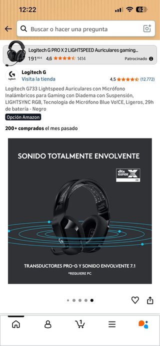 Logitech G733 Lightspeed Auriculares Gaming