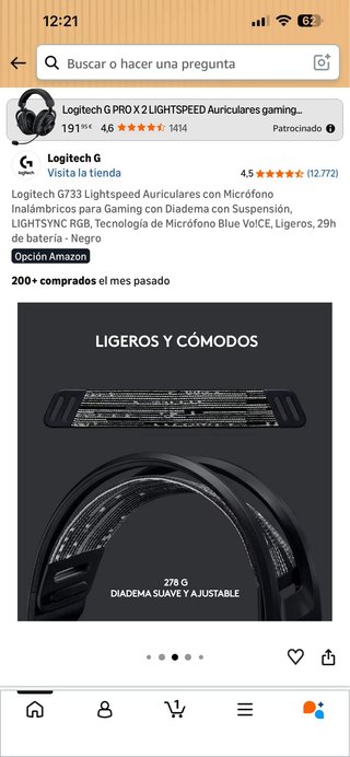 Logitech G733 Lightspeed Auriculares Gaming