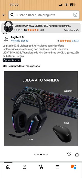 Logitech G733 Lightspeed Auriculares Gaming