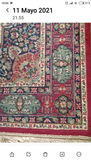 Alfombra Lana Persa Beige/Rojo