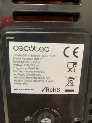 Cecotec Cecofry & Grill Smokin’ Prime 8500
