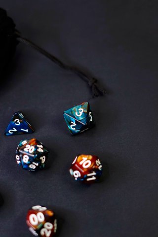 Set 7 Dados Fuego y Hielo • RPG D&D Dice Dados