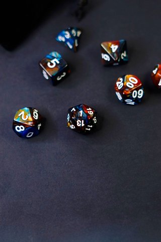 Set 7 Dados Fuego y Hielo • RPG D&D Dice Dados