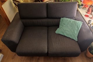 Sofá extensible muy CÓMODO con cabezales reclinabl