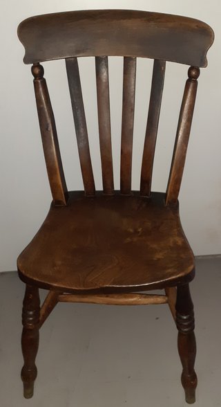 Silla Windsor Inglesa Antigua Madera Maciza