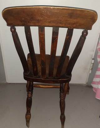 Silla Windsor Inglesa Antigua Madera Maciza