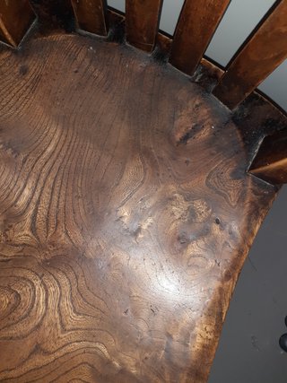Silla Windsor Inglesa Antigua Madera Maciza