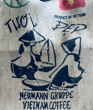 Coppia Sacchi in Juta Naturale Vintage per Caffè
