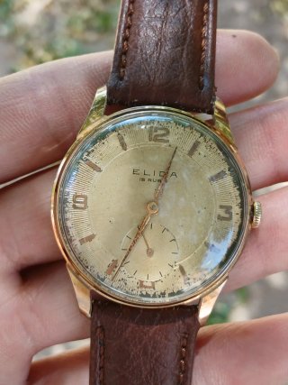 Reloj Elida Caballero Cuerda Vintage Dorado
