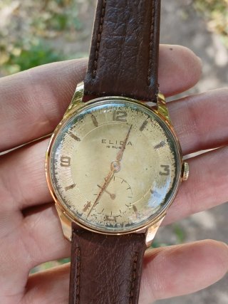 Reloj Elida Caballero Cuerda Vintage Dorado