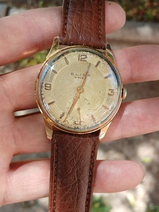 Reloj Elida Caballero Cuerda Vintage Dorado