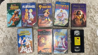 Lote 9 Películas VHS Disney Clásicos Español
