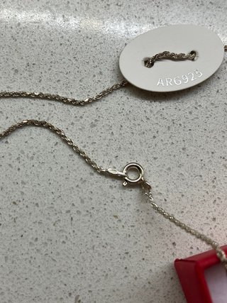 Collana con ciondolo verde/azzurro in argento 925