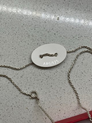 Collana con ciondolo verde/azzurro in argento 925